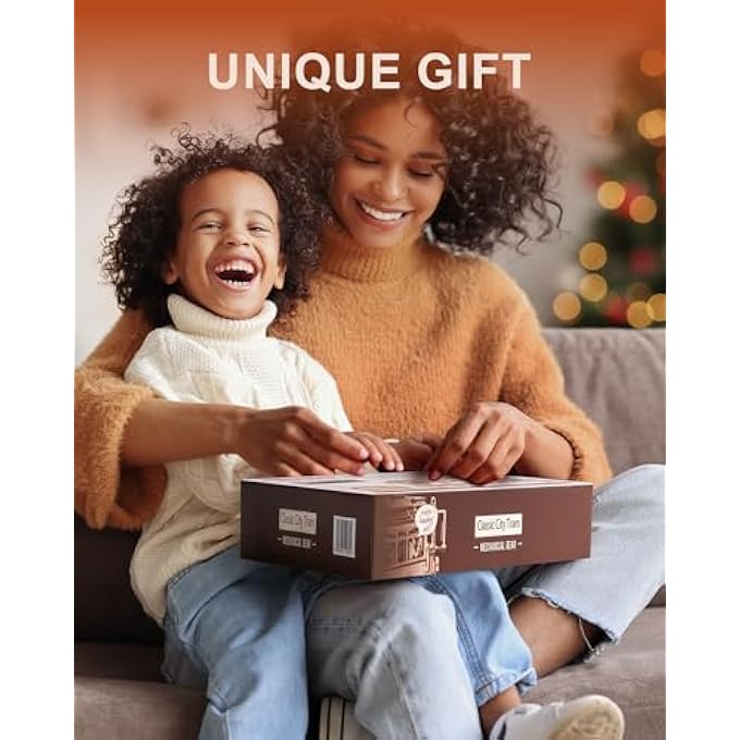 3D WOODEN MODEL KITS FOR ADULTS 3D PUZZLE CAR MODEL KITS TO BUILD FOR ADULTS ABD CHILDREN MECHANICAL GEAR, CLASSIC CITY TRAM LK801 - Image 2